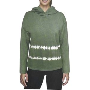 RBX Green Tie Dye Pullover Long Sleeve High Low Hoodie